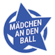Mädchen an den Ball Logo